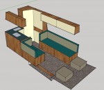 MB L2H2 2x lengtebank-bed -keuken