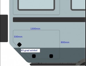 Teardop caravan deur 1300 x 800 x 330